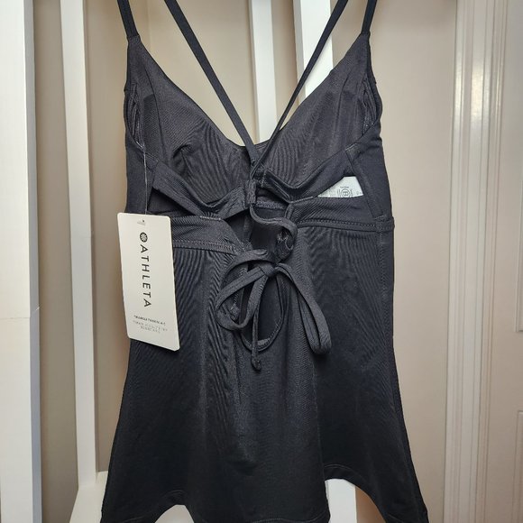 NWT Athleta Triangle Tankini Top - Black Size A - C - Picture 4 of 5